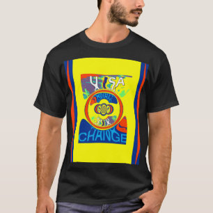 Colourful USA Change: A Festive Design Art Print T-Shirt