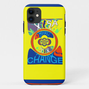 Colourful USA Change: A Festive Design iPhone 11 Case