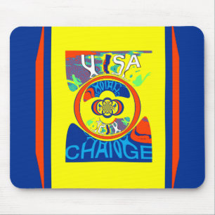 Colourful USA Change: A Festive Design Mouse Pad
