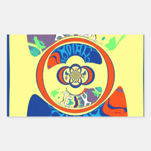 Colourful USA Change: A Festive Design Rectangular Sticker