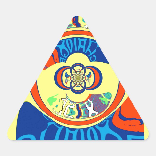 Colourful USA Change: A Festive Design Triangle Sticker (Front)
