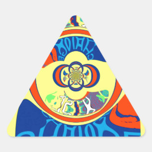 Colourful USA Change: A Festive Design Triangle Sticker