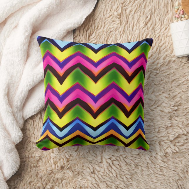 Colourful V Shape Seamless Pattern Cushion (Blanket)