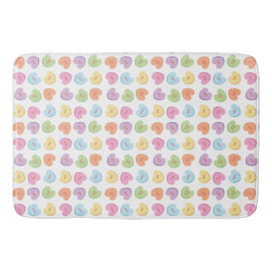 Colourful Valentine Candy Hearts Paper Coaster Mu Bath Mat