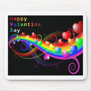 colourful valentine mouse pad