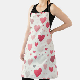 Colourful Valentine's day heart Apron