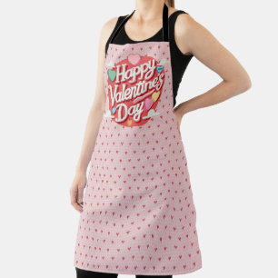 Colourful Valentine's day heart Apron