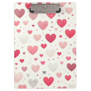 Colourful Valentine's day heart Clipboard
