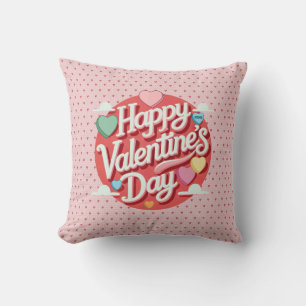 Colourful Valentine's day heart  Cushion