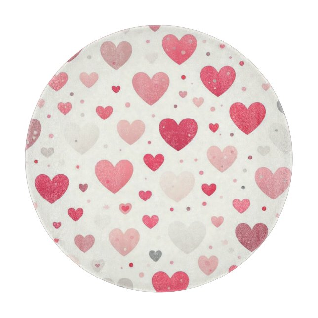 Colourful Valentine's day heart Cutting Board (Front)
