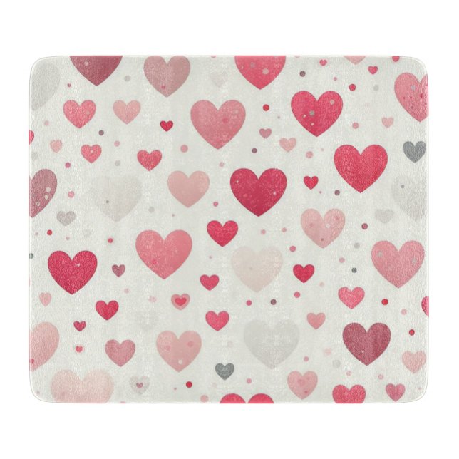 Colourful Valentine's day heart Cutting Board (Front)