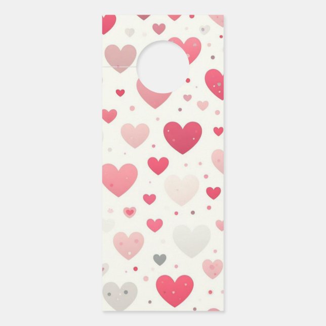 Colourful Valentine's day heart Door Hanger (Front)