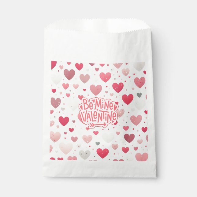 Colourful Valentine's day heart Favour Bag (Front)