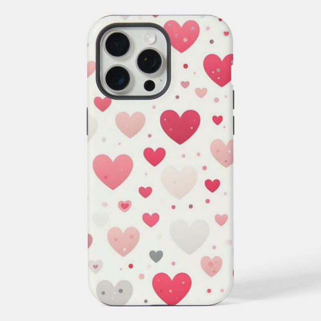Colourful Valentine's day heart iPhone Case (Back)