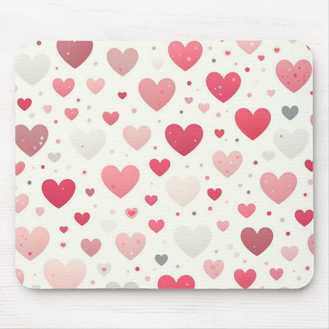 Colourful Valentine's day heart Mouse Pad (Front)