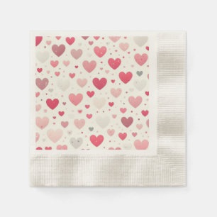 Colourful Valentine's day heart Napkin