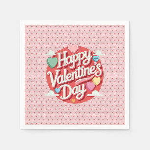 Colourful Valentine's day heart Napkin