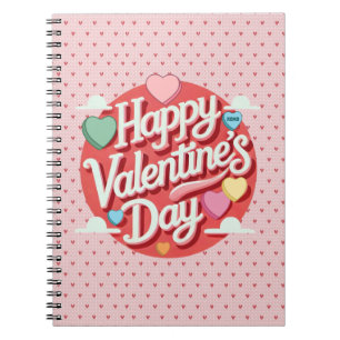 Colourful Valentine's day heart Notebook