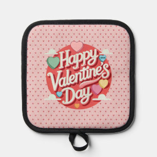 Colourful Valentine's day heart Pot Holder