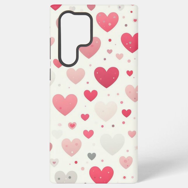 Colourful Valentine's day heart Samsung Galaxy S22 Ultra Case (Back)