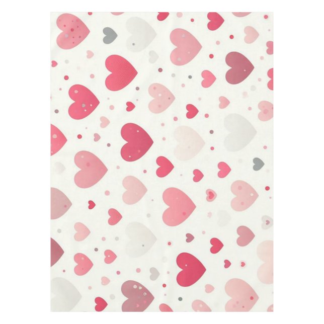 Colourful Valentine's day heart Tablecloth (Front)