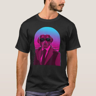 Colourful Vaporwave Labrador Retriever Portrait La T-Shirt