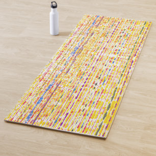 Colourful Variegated Rainbow Raindrops Yoga Mats