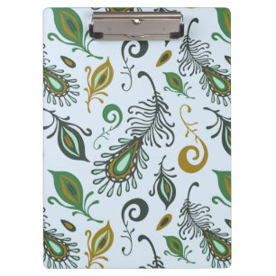 Colourful Various Feathers Clipboard