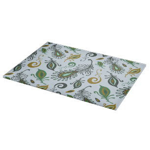 Colourful Various Feathers Cutting Board