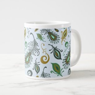 Colourful Various Feathers Large Coffee Mug