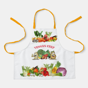 Colourful Vegan Chef Custom text Kids' Apron