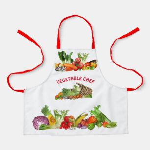 Colourful Vegetable Chef Custom text Kids' Apron