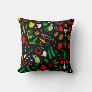 Colourful Vegetable Icons     Cushion