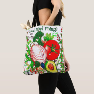 Colourful Vegetables Art Shopping Tote Bag