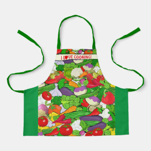 Colourful Vegetables, I love cooking  Kids' Apron