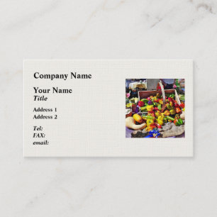 Colourful Vegetables in a Farmer's Market Business Card
