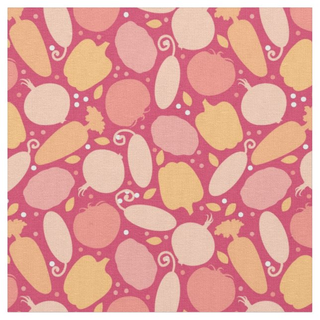 Colourful vegetables pattern fabric (Close Up)