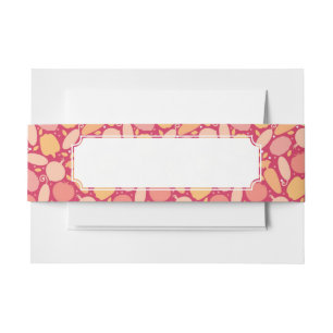 Colourful vegetables pattern invitation belly band