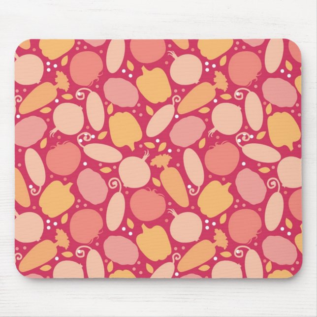 Colourful vegetables pattern mouse pad (Front)