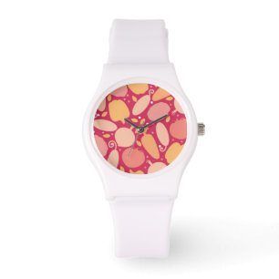 Colourful vegetables pattern watch