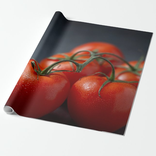 Colourful Vegetables Wrapping Paper (Unrolled)