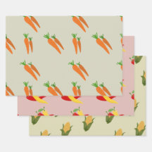 Colourful Veggie Wrapping Paper Pack