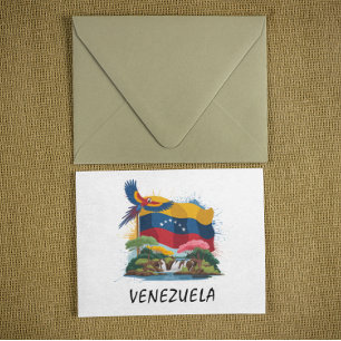Colourful Venezuela Flag South America Postcard