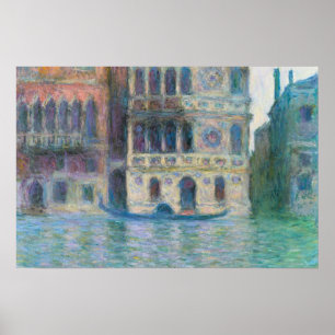 Colourful Venice Canal Painting Poster