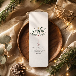 Colourful Vertical Joyful Christmas Return Address Label