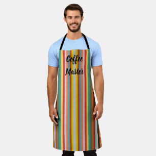 Colourful Vertical Retro Stripes  Apron
