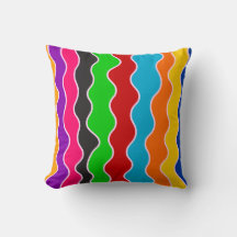 Colourful vertical retro wavy lines pattern