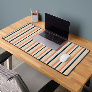 Colourful Vertical Stripe Patterned Desk Mat
