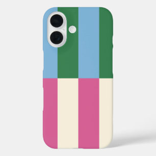 Colourful Vertical Striped Pattern iPhone 16 Case