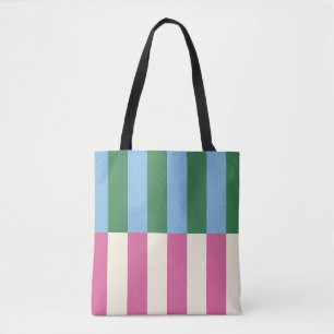 Colourful Vertical Striped Pattern Tote Bag